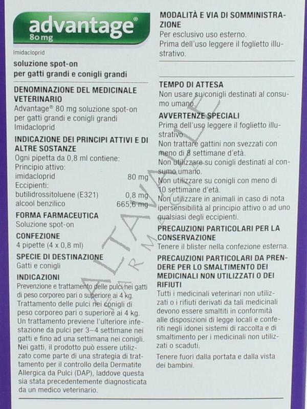 ADVANTAGE 80 GATTI E CONIGLI GRANDI