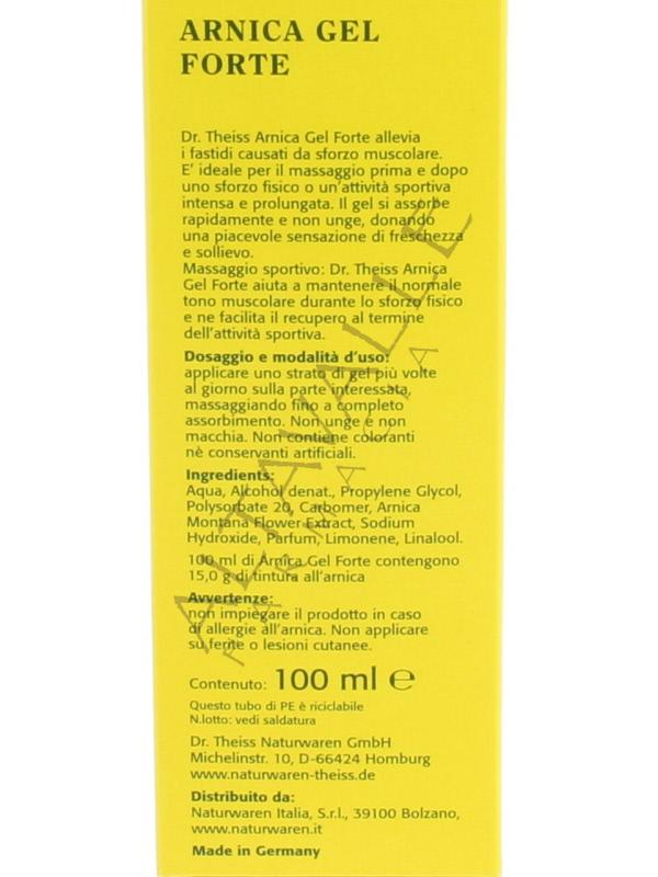 Theiss arnica gel forte a € 9,69 su Farmacia Pasquino