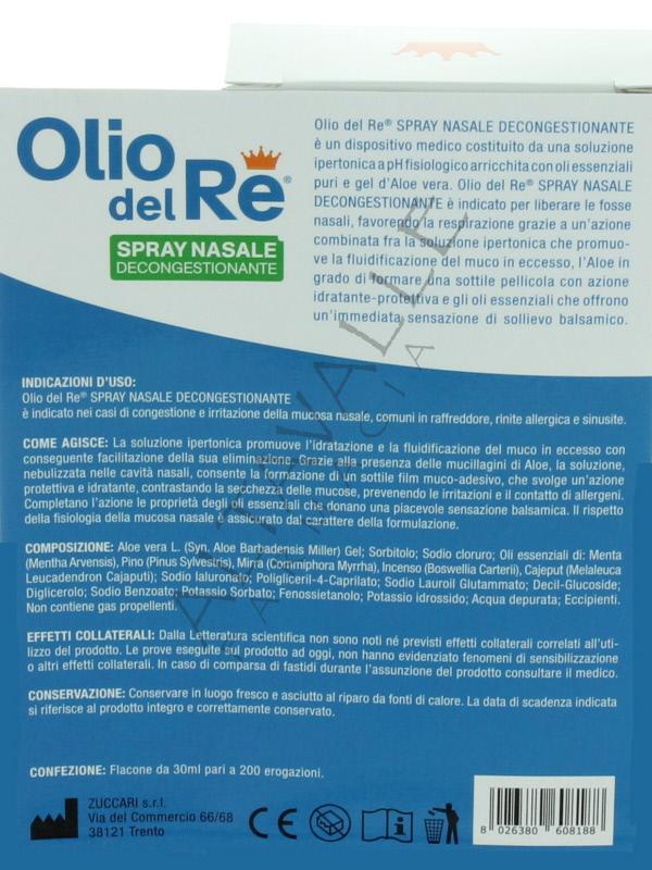 Olio del re spray nasale a € 9,45 su Altavalle Farmacia