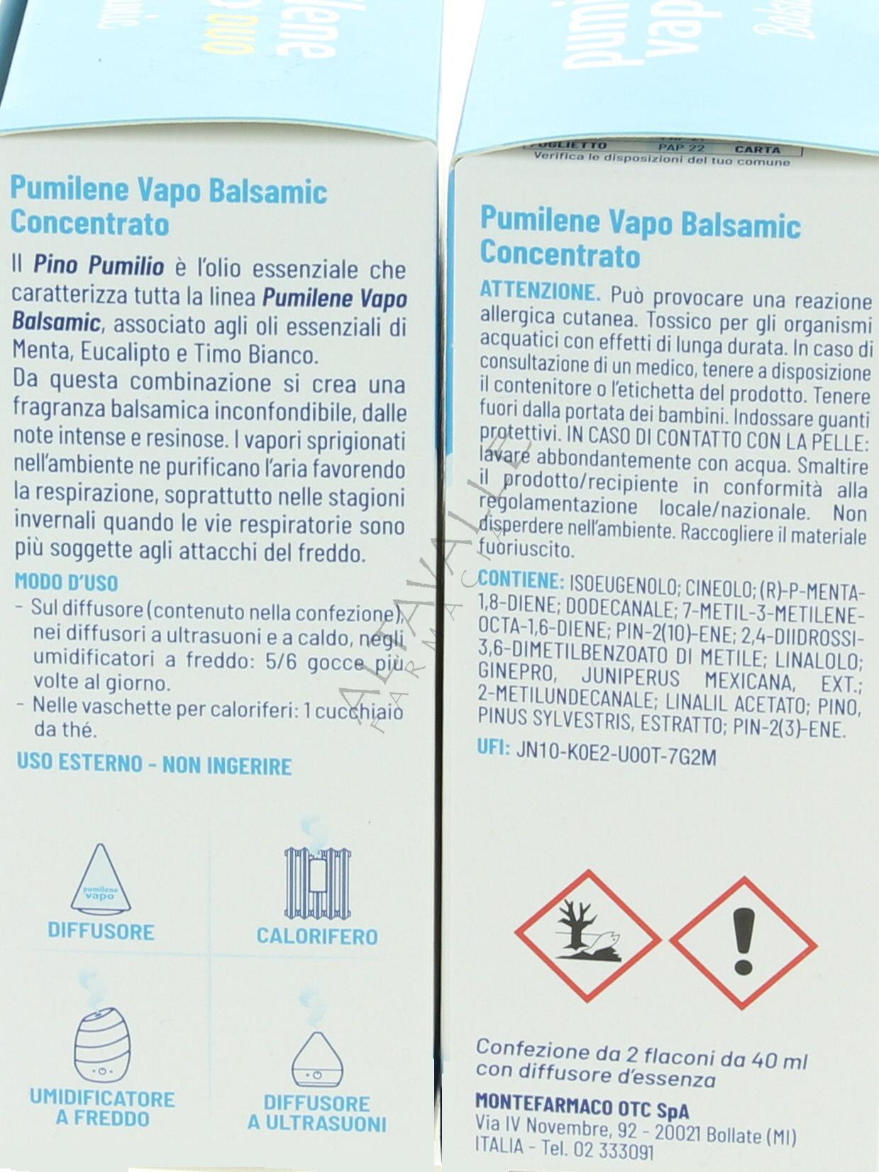 PUMILENE VAPO DIFFUSORE D'ESSENZA A ULTRASUONI