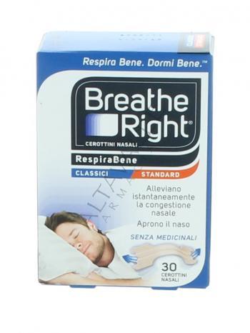 BREATHE RIGHT RESPIRABENE 30 CEROTTINI NASALI