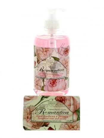 SAPONE COPPIA ROMANTICA ROSA MEDICEA E PEONIA