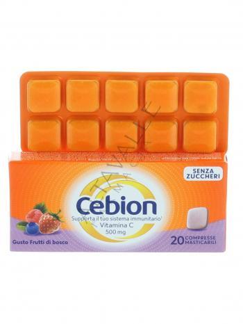 CEBION 500 FRUTTI DI BOSCO SENZA ZUCCHERI 20COMPRESSE MASTICABIL